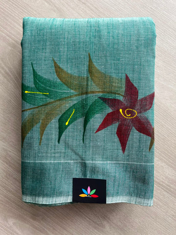 Handbrush Printed Textured Cotton Saree - 35298