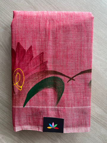Handbrush Printed Textured Cotton Saree - 35302