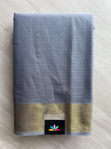 Zari Striped Cotton Saree - 35310