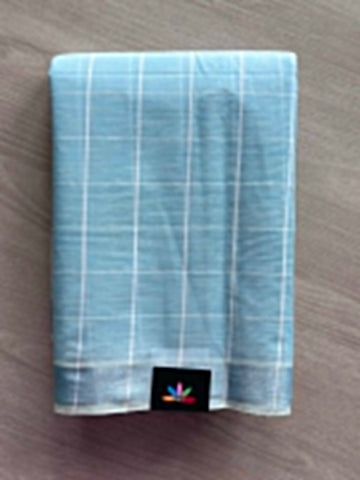 Simple Checked Cotton Saree - 35347