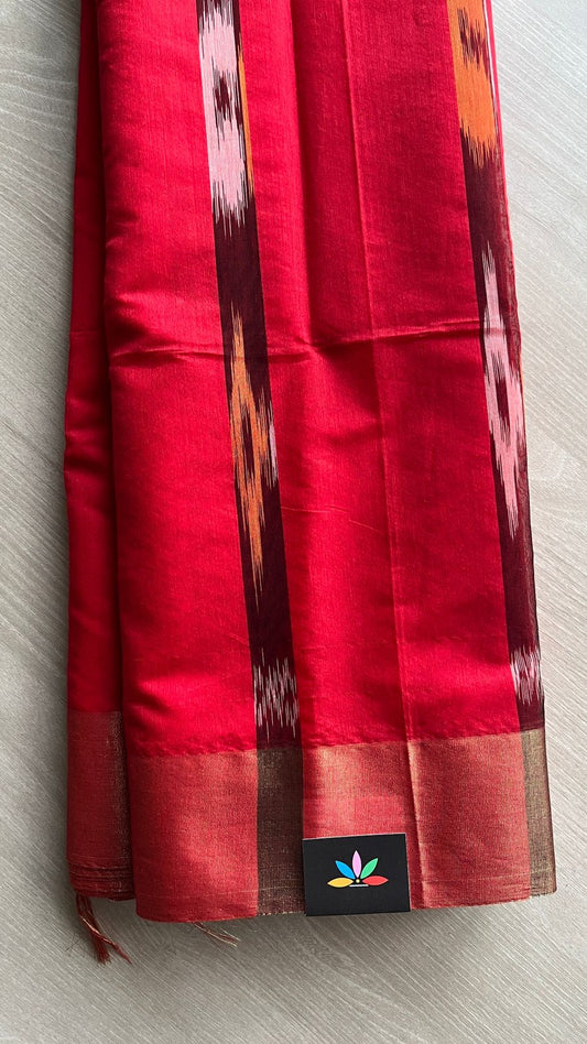 Ikkat Pallu Cotton Silk Saree -25379
