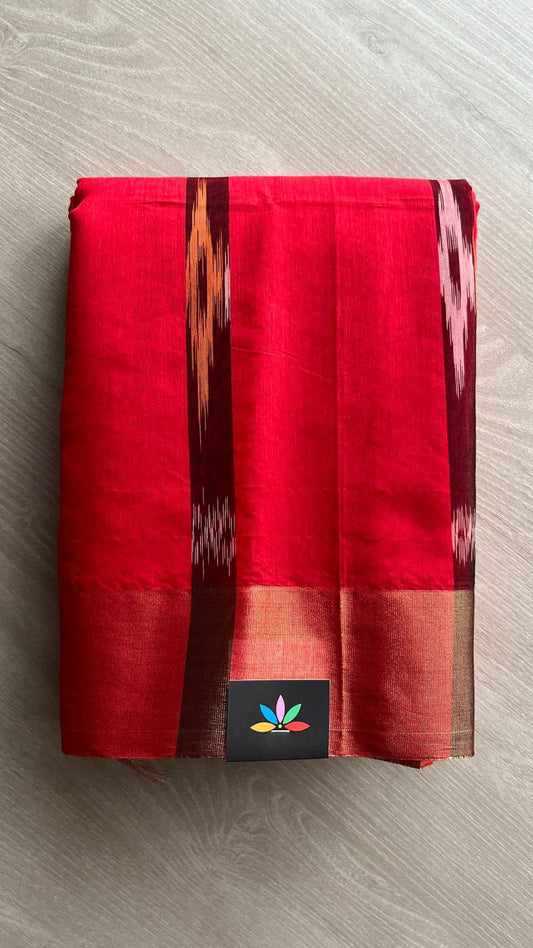 Ikkat Pallu Cotton Silk Saree -25379