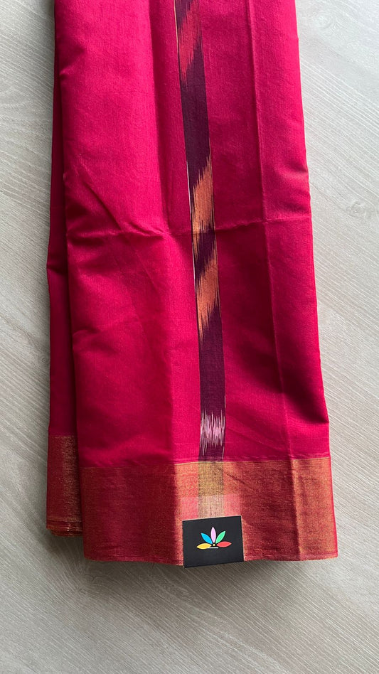 Ikkat Pallu Cotton Silk Saree -25375