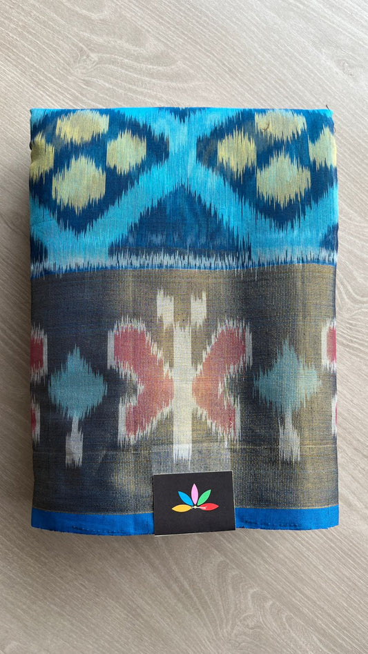 Varnikaa - All Over Ikkat Silk Cotton Saree -25392-25393