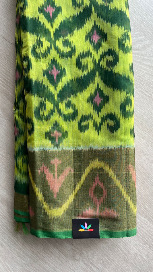 Varnikaa - All Over Ikkat Silk Cotton Saree -25394