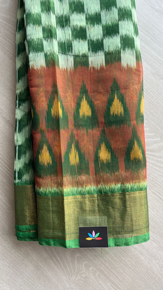 Varnikaa - All Over Ikkat Silk Cotton Saree -25396