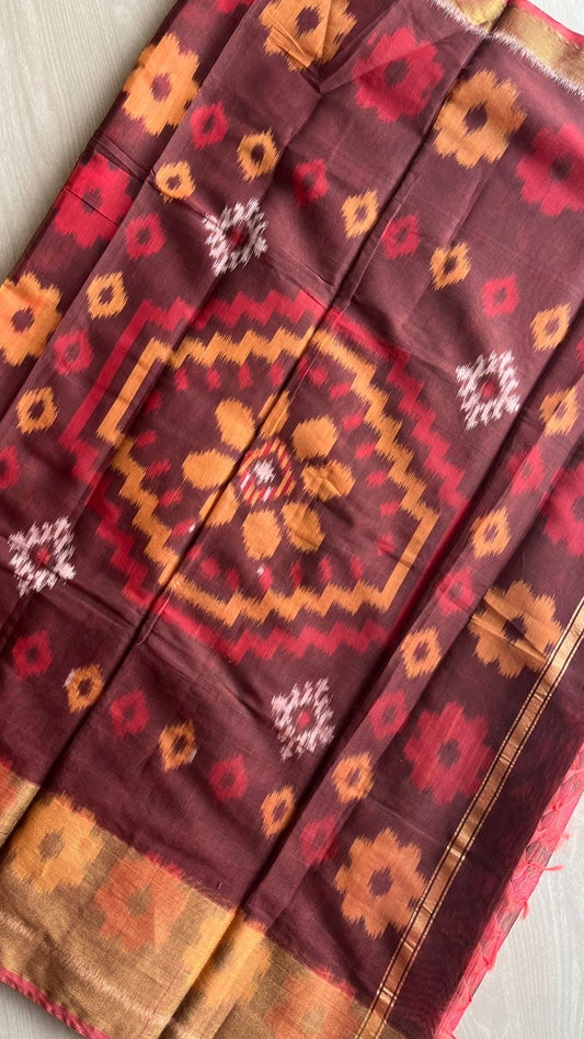 Varnikaa - All Over Ikkat Silk Cotton Saree -25397