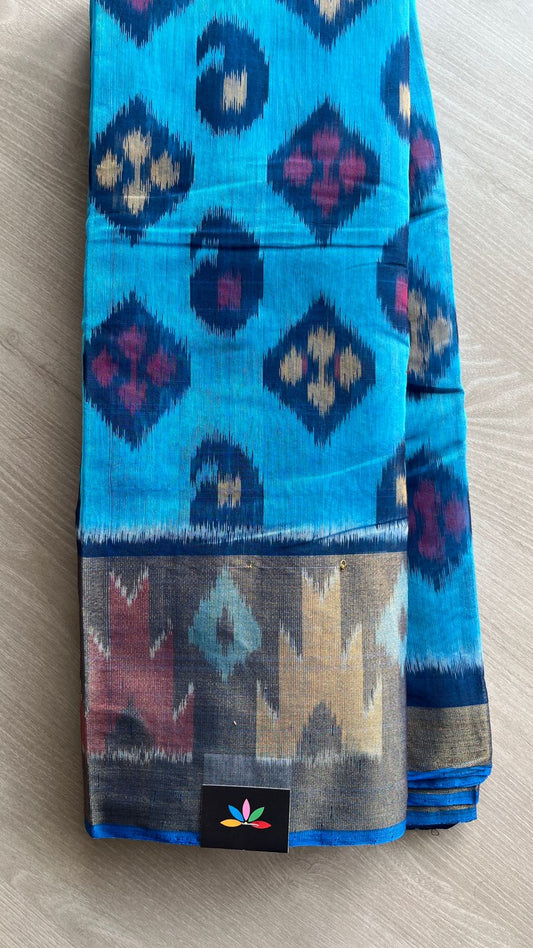 Varnikaa - All Over Ikkat Silk Cotton Saree -25398