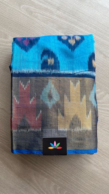 Varnikaa - All Over Ikkat Silk Cotton Saree -25398