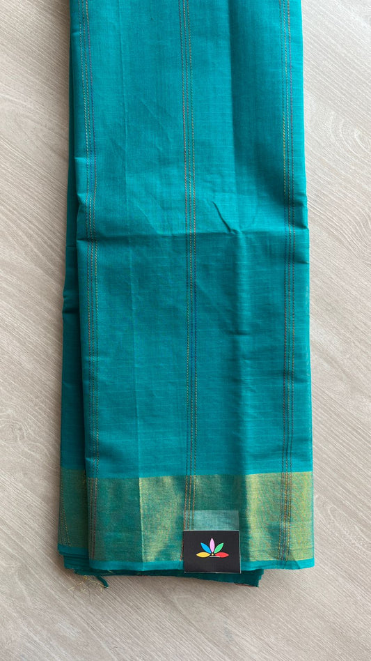 The Linear Edit - Simple Multi-color Line Cotton Saree -25403-25404