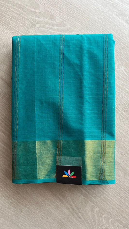 The Linear Edit - Simple Multi-color Line Cotton Saree -25403-25404