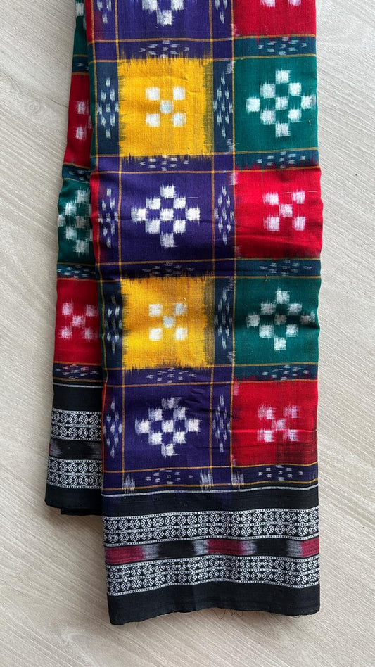 Authentic Tradition Play – Handloom  Pasapali Sambalpuri Ikkat Cotton Saree - 26872-26873