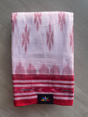 Languid Lavender Handloom Orissa Ikkat Cotton Saree (Without blouse) - 32068