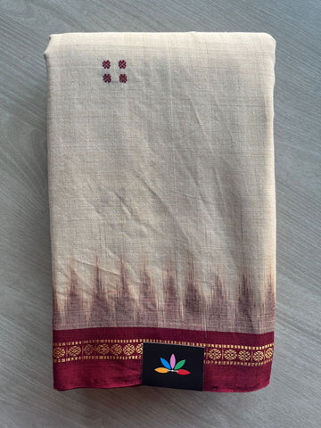 Handloom Orissa Ikkat Cotton Saree (Without blouse) - 32074