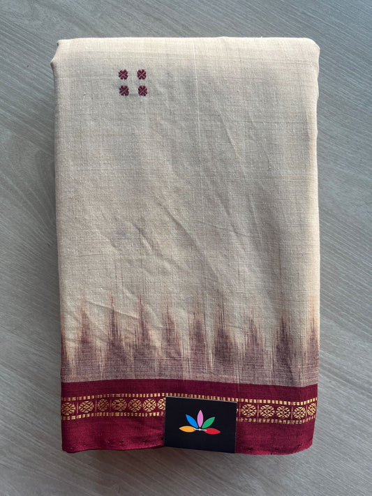 Handloom Orissa Ikkat Cotton Saree (Without blouse) - 32074