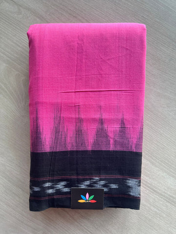 Royal Fuchsia Handloom Orissa Ikkat Cotton Saree (Without blouse) - 32076