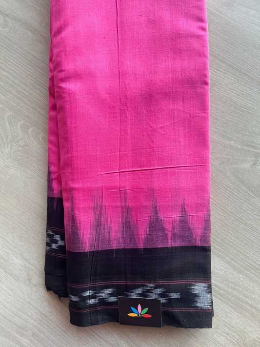 Royal Fuchsia Handloom Orissa Ikkat Cotton Saree (Without blouse) - 32076