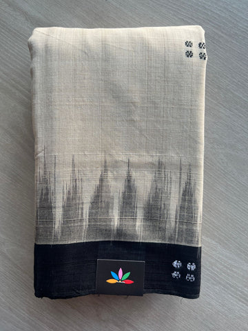 Handloom Orissa Ikkat Cotton Saree (Without blouse) - 32077_32078