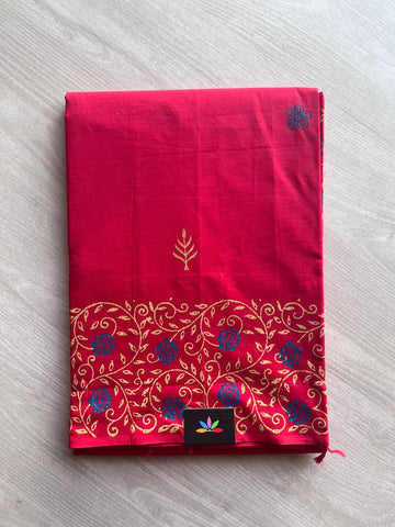 Block Printed Poly Cotton Saree -10914 - 10915