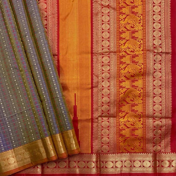 Handwoven Pure Kancheevaram Silk Saree-1529