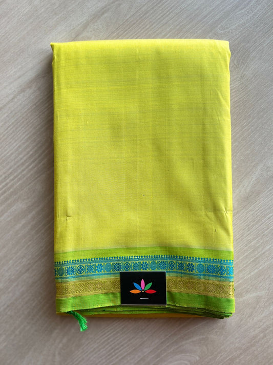 Handwoven Thread Border Pure Silk Saree -2629