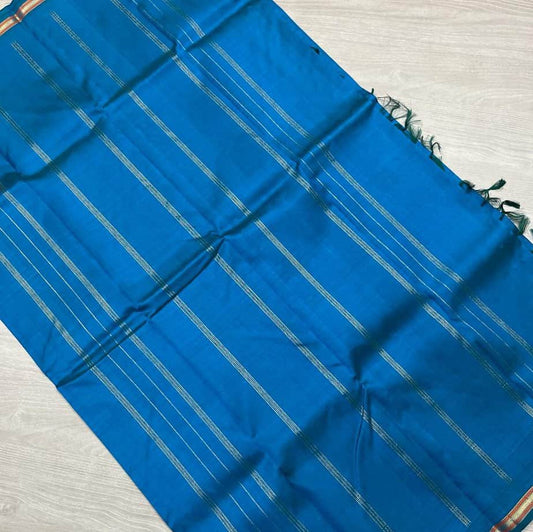 Handwoven Zari Butta Pure Silk Saree with All Over Zari Border -2631