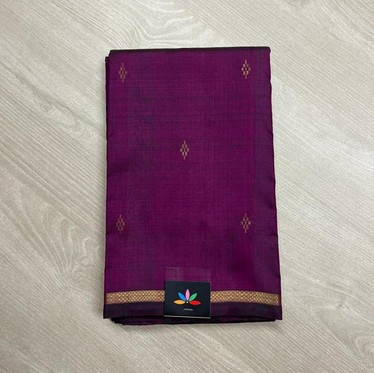 Handwoven Zari Butta Pure Silk Saree with All Over Zari Border -2632