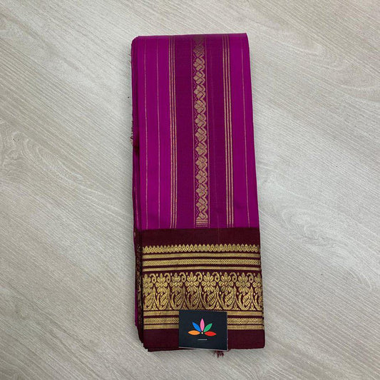 Thirubavanam Pure Handloom Silk Saree with Pure Zari Woven Oneside Border -3531