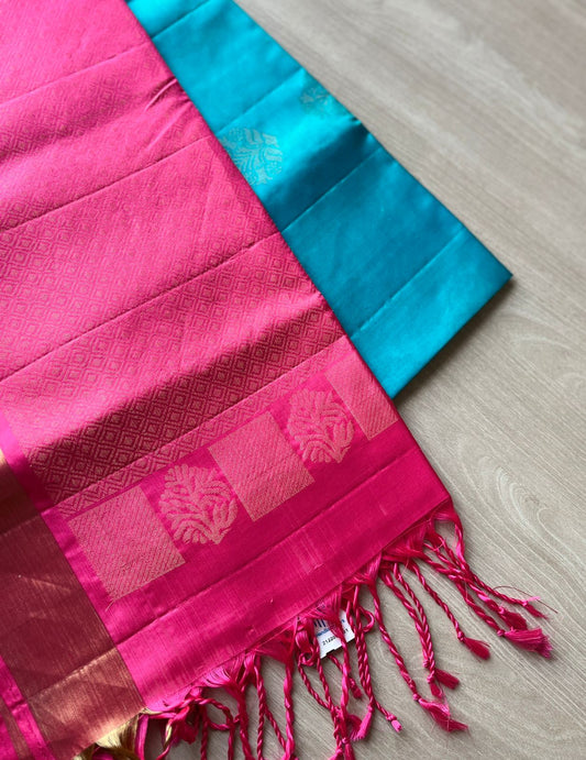 Zari Woven Butta Handloom Pure Soft Silk Saree-7754