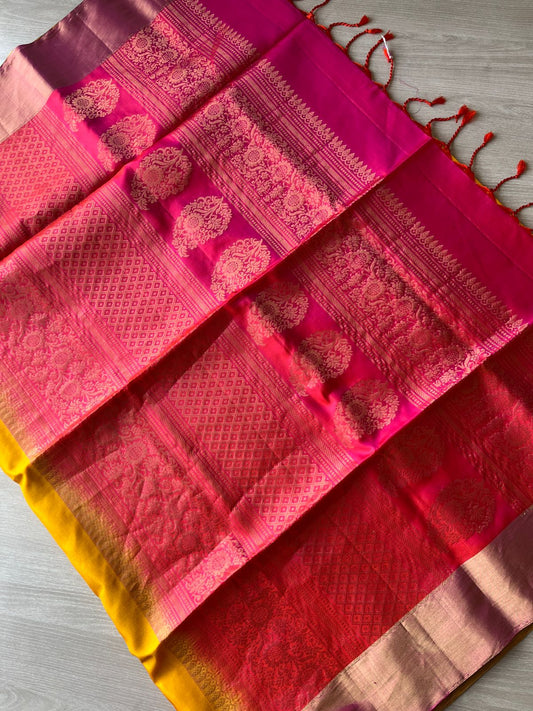 Exclusive Zari Woven Butta Handloom Pure Soft Silk Saree-7755