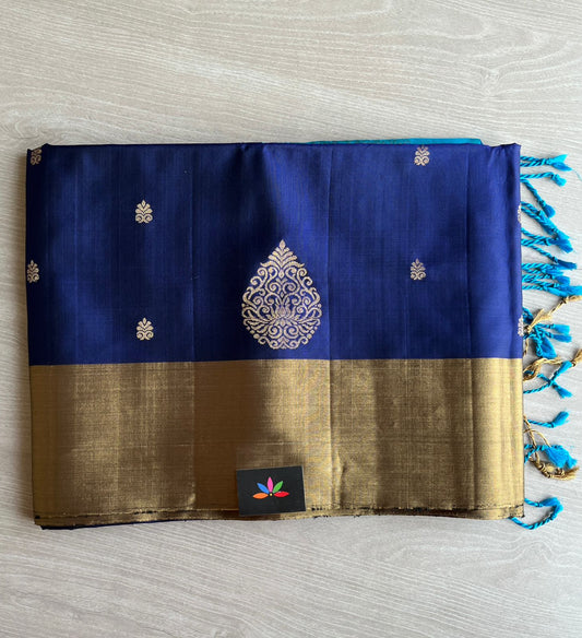 Exclusive Zari Woven Butta Handloom Pure Soft Silk Saree-7756