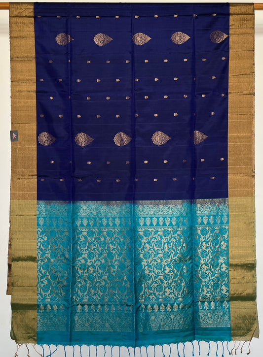 Exclusive Zari Woven Butta Handloom Pure Soft Silk Saree-7756