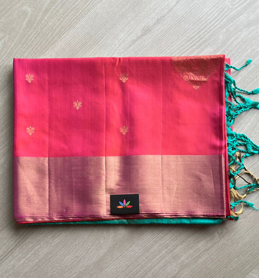 Exclusive Zari Woven Butta Handloom Pure Soft Silk Saree-7759