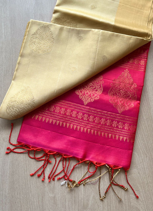 Exclusive Zari Woven Butta Handloom Pure Soft Silk Saree-7762