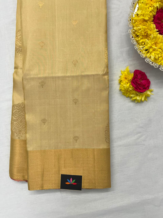 Exclusive Zari Woven Butta Handloom Pure Soft Silk Saree-7762