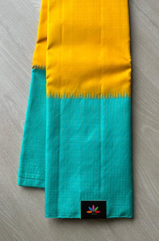 Korvai Kattam Border Handloom Pure Kancheevaram Silk Saree -109