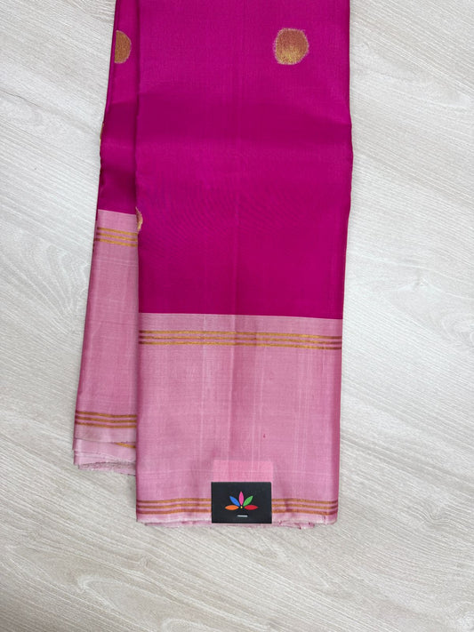 8 Kol Coin Butta Traditional Handloom Pure Kancheevaram Silk Saree - 120