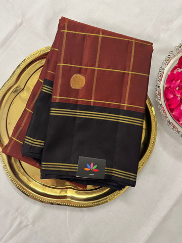 8 Kol Coin Butta Traditional Handloom Pure Kancheevaram Silk Saree - 125