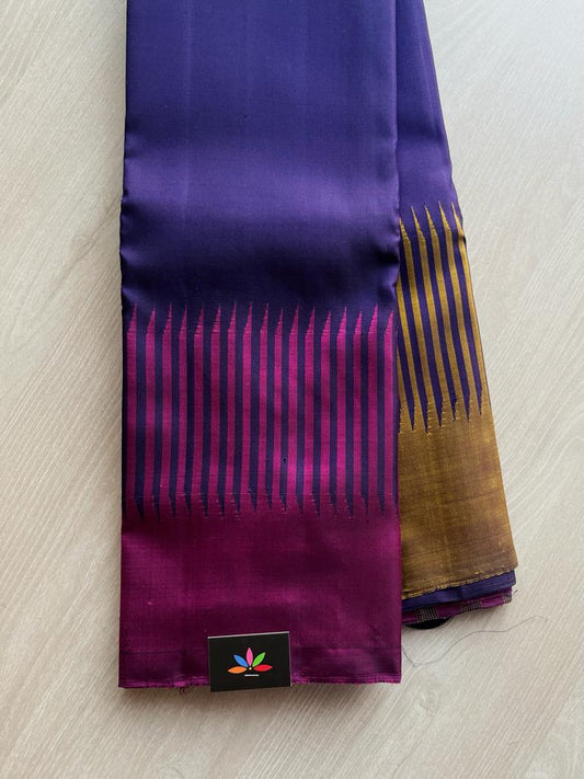 8 Kol Seepu Reku Traditional Handloom Kancheevaram Pure Silk Saree -129