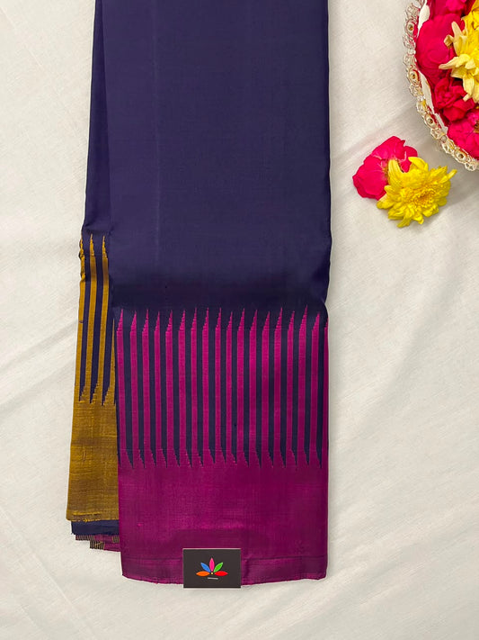 8 Kol Seepu Reku Traditional Handloom Kancheevaram Pure Silk Saree -129