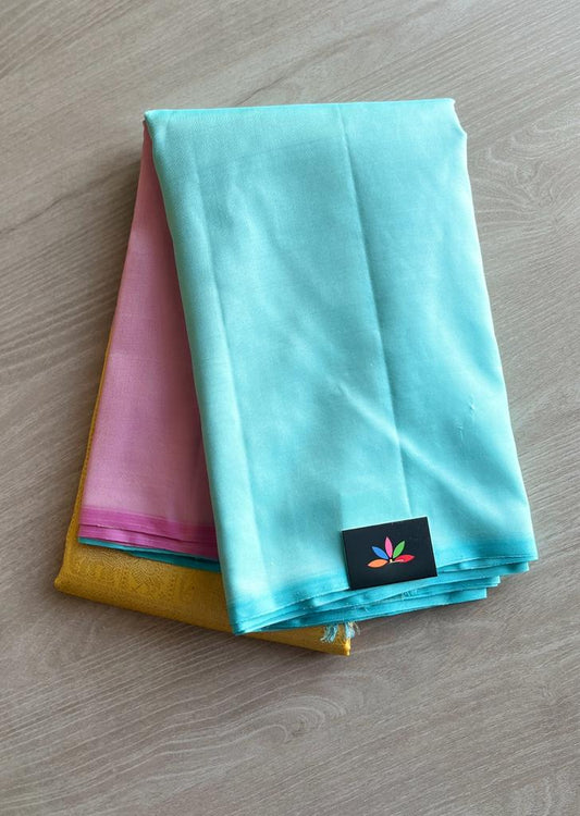 Fusion Contemporary and Traditional Muppagam Handloom Pure Kancheevaram Silk Saree -141