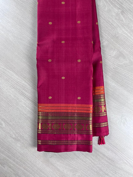 REVIVAL KANCHEEVARAM : Pure 5gm Zari Handloom Traditional Design Weave Kancheevaram Silk Saree -102