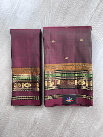 REVIVAL KANCHEEVARAM : Pure 5gm Zari Handloom Traditional Design Weave Kancheevaram Silk Saree -103