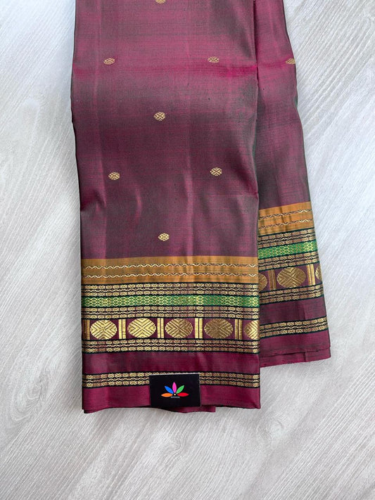 REVIVAL KANCHEEVARAM : Pure 5gm Zari Handloom Traditional Design Weave Kancheevaram Silk Saree -103