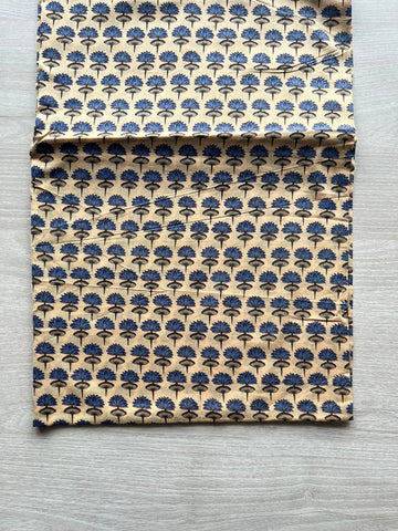 Handblock Printed Soft Cotton Blouse Fabric (90 Centimeter)