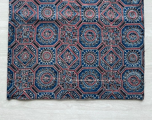 Handblock Printed Soft Cotton Running Fabric