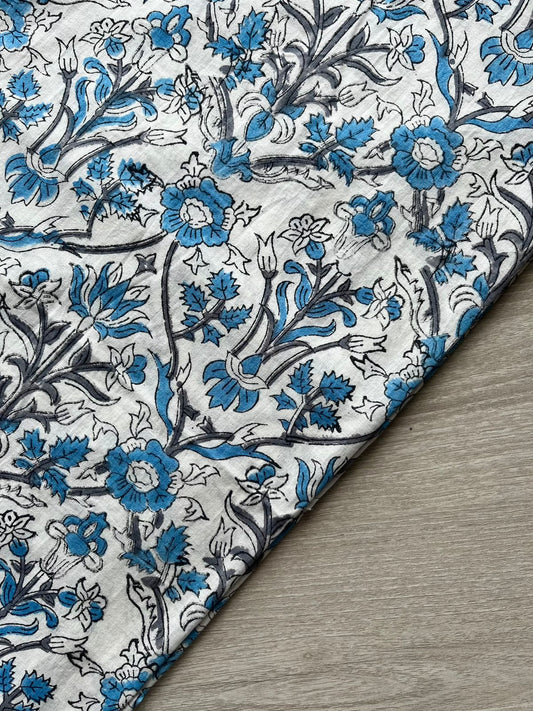 Handblock Printed Soft Cotton Running Fabric