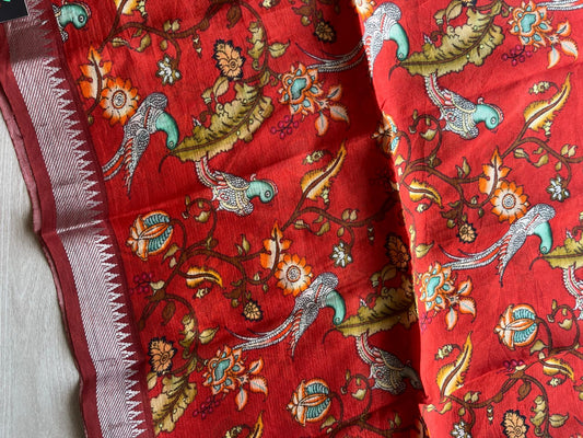 Digital Printed Mangalagiri Silk Cotton Blouse Fabric (85 CM)-23530