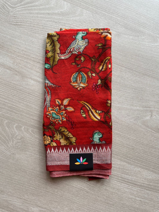 Digital Printed Mangalagiri Silk Cotton Blouse Fabric (85 CM)-23530