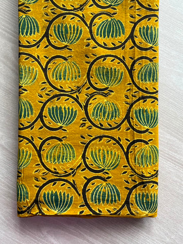 Natural Dyed Ajrakh Handblock Printed Cotton Fabric -34523